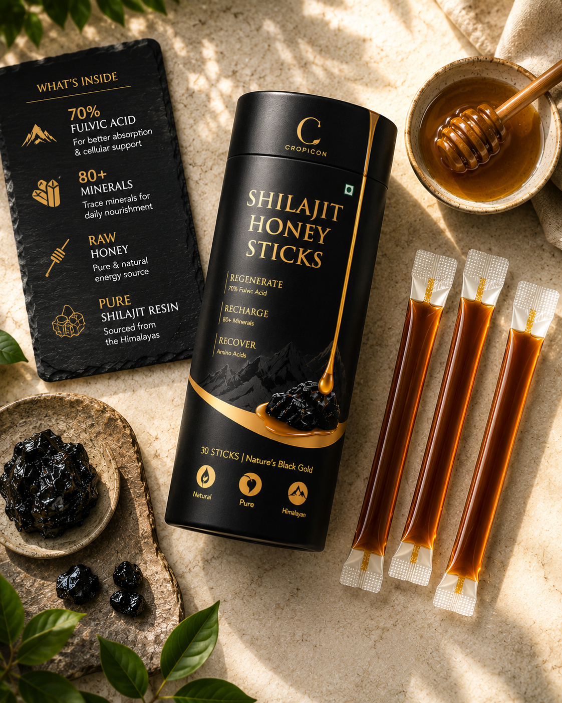 Cropicon Shilajit Honey Sticks